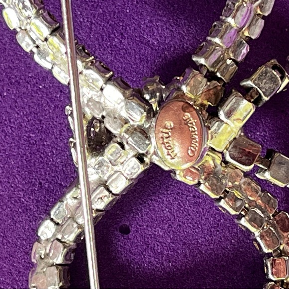 Vintage 1950's Hattie Carnagie Baroque Blister Pearl Drop Bow Brooch - Picture 4 of 9